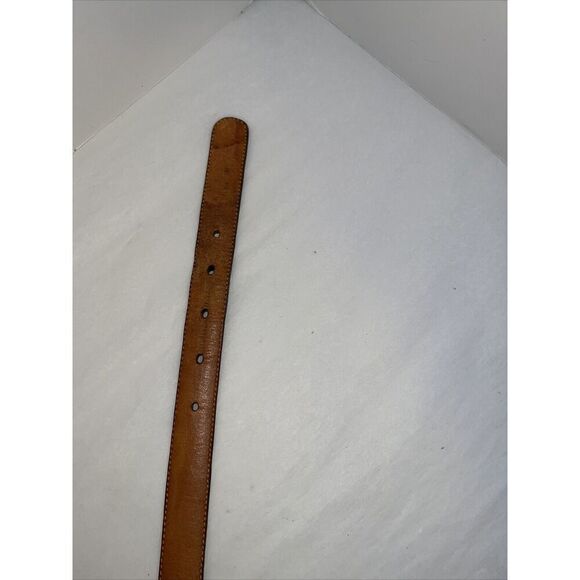 Coach Vintage Brown Leather Belt with Natural Brass Buckle Size 32” 80 CM - Picture 8 of 10